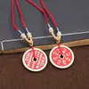Colgante de moneda Shangui hecho de plata tibetana, colgante de moneda de cinabrio estilo chino vintage, accesorio de collar de hebilla de paz retro