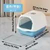 Caixa de Areia para Gatos Totalmente Fechada com Alça, Vaso Sanitário para Gatos Extra Grande, à Prova de Salpicos, Desodorizante, com Tampa Articulada, Direto da Fábrica de Origem