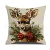 Amazon Cross-Border Atmosfera de Natal Capa de Almofada para Sofá Almofada de Cabeceira Decoração de Casa Almofada Lombar
