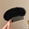 Peine de Pelo de Conejo Rex para Todo Combinado Peine Flequillo Presión Horquilla Parte Trasera Adorno para la Cabeza Clip Lateral Horquilla Clip Superior Accesorios para el Cabello de Felpa para Mujeres