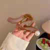 Pinza voluminosa para la parte trasera de la cabeza, pinza de garra exquisita de alta gama, tamaño grande para cabello grueso, pinza de tiburón, pinza elegante para recogidos de mujer