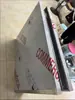 Mesa plegable de acero inoxidable Mesa larga portátil para exteriores Mesa para puesto de barbacoa de mercado nocturno comercial Apertura alta Apertura de agujero redondo