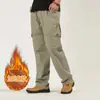 Calças Masculinas Elásticas de Cintura para Primavera para Pais de Meia-Idade e Idosos, Corte Reto Solto, Calças Casuais Plus Size para Homens Grandes e Altos