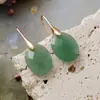 Pendientes de Colgante de Piedra Natural y Cristal Estilo Commuter Nuevo Versátil Clásico Populares en Europa y América Accesorios Ins de Comercio Electrónico Transfronterizo