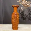 Adornos de Talla en Madera de Ébano para Sala de Estar en Casa, Mueble de TV, Artesanías Decorativas Estilo Chino Nuevo, Venta de Liquidación para Inauguración de Casa, Jarrón de Dragón y Fénix