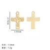 Estilo europeo y americano oro mate colgante pequeño personalidad DIY collar accesorios pequeños retención de color corazón de melocotón cruz joyería irregular