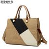 Bolso cruzado de lona impermeable para mujer, bolso de hombro de color liso con cuero de primera capa, suministro de fabricantes de desbordamiento