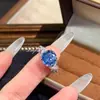 Pendente de Colar Octogonal Rosa Milênio Corte Rosa Diamante Paraíba Diamante de Alto Carbono Brincos de Diamante Roxo Anel Torcido de Água-Marinha para Mulheres