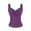Atractivo conjunto de malla puramente sexy con escote en V cruzado, camisola corta ajustada, falda de sirena ajustada de cintura alta