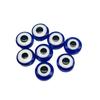 Ojo de demonio redondo plano de resina con pupila hendida, cuenta de ojo de resina oblata con agujero recto, cuentas de ojo de pez, accesorios de joyería DIY