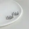 Brincos Personalizados com Zircônia Microincrustada e Agulhas Banhadas a Prata, Toque Minimalista Líquido de Alto Padrão, Coleção de Brincos Fashion Borboleta