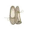 Sapatilha Ballet Estilo Mãe de Uva com Salto Oculto de 5cm, Superfície Macia de Bolinhas, Bico Redondo, Laço, Sapatos de Salto Baixo para Mulheres