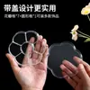 Caja de embalaje transparente de plástico con 7 compartimentos en forma de flor de ciruelo, caja de embalaje para accesorios de joyería con forma de pétalo, caja para accesorios de decoración de uñas, caja para strass