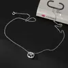 Collar Nalan de Plata S925 Exquisito Incrustado de Diamantes Doble C Diamante Azul Estilo Ins Joyería de Cuello Dulce de Gama Alta para Mujeres Y00731