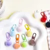 Llavero de Bola de Felpa Linda Colgante DIY Color Caramelo Hebilla de Puerta Accesorios de Joyería Colgante de Pompón de Piel Sintética de Conejo Venta al por Mayor
