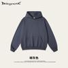 Sudadera con capucha para hombre, estilo americano de moda, peso pesado de rizo, color liso, corte holgado, talla extragrande, Otoño 2026