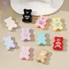 Urso de Desenho Animado Gummy Pingentes de Acrílico HUGME Furo Vertical para Miçangas Corrente de Celular DIY Chaveiro Material Artesanal Atacado