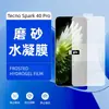 Adequado para filme fosco de celular Tecno Spark 40 Pro, POP9 anti-impressão para jogos, película de vidro temperado para tela Camon 40