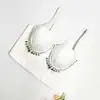 Sutiã bustiê tomara que caia com pedrarias strass para mulheres, lingerie sexy, espartilho curto sem costas push-up, atacado direto da fábrica