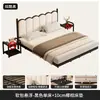 Cama Flutuante de Ferro Forjado, Simples e Moderna, Adequada para Uso Doméstico no Quarto, Cama de Casal para Apartamentos de Aluguel, Reforçada e Espessada, Cama de Estrutura de Ferro Suspensa com Estofado Macio