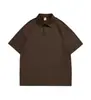 Camisa polo de algodón puro marca Koala de 240 g, manga corta, unisex, corte holgado, con cuello camisero, casual, versátil y transpirable