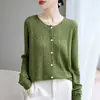 Nuevo Cárdigan de Punto Jacquard con Cuello Redondo, Manga Larga para Mujer, Patrón de Corazón, Holgado, Versátil, Otoño/Invierno 2026