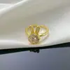 Anillo Exquisito Super Brillante de Circonita para Niñas, Lujo Accesible y Anillo de Apertura Ajustable de Gama Alta, Baño de Oro Real Simple