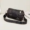 Bolso de hombro exclusivo transfronterizo para mujer 2026, bolso con estampado vintage, nuevo y moderno bolso tipo almohada, bolso cruzado casual de gran capacidad