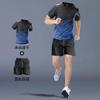 Roupas de Fitness de Verão de Manga Curta e Finas Roupas de Basquete Badminton Camiseta Esportiva Masculina Seda Gelo Secagem Rápida Roupas Traje de Corrida