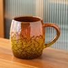Taza de cerámica de gran valor estético para parejas, taza de agua de gran capacidad, taza de café de nicho, taza de barril de vino con cambio de horno creativo