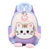 Linda mochila de jardín de infantes, diseño de gatito, para niñas, mochila preescolar, estilo de dibujos animados, transpirable, adecuada para niños y niñas de 3 a 5 años