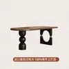 Nueva Mesa de Comedor Retro de Madera Maciza Estilo Francés, Forma Ovalada, Adecuada para Hogares Pequeños, Mesa de Comedor y Escritorio Integrados para Sala de Estar Estilo Antiguo Negro