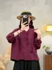 Nueva colección de primavera y otoño: Camisa larga versátil, casual y elegante de estilo chino con cuello mandarín y tapeta abotonada, en un diseño de top corto para mujer