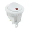 Carcasa blanca trípode rojo interruptor redondo de dos velocidades tipo bote con luz luz ojo de gato modificación de coche interruptor basculante LED