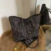 Bolso de Mujer Estampado de Leopardo Gran Capacidad Bolso Grande 2026 Nuevo Estilo Moda Versátil Bolso de Hombro Único de Mano Bolso Tote para Viajes Diarios