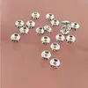 100 Piezas/Paquete Espaciadores de Cuentas Incrustados con Diamantes Dorados y Plateados, Anillos de Diamante, Rines de Rueda, Accesorios para Joyería, Materiales Hechos a Mano 3*6