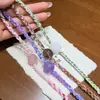 Pulseira Duobao de Cristal Natural Tecida à Mão Estilo Tibetano Corda de Algodão Feita à Mão Estilo Étnico Versátil Joia de Mão Atacado Guochao
