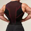 Novo Colete Shark Fitness Muscular Estilo Americano para Homens, Esportes ao Ar Livre Corrida Treinamento, Realçador Muscular, Slim-Fit, Regata de Secagem Rápida