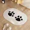 Alfombrilla absorbente de tierra de diatomeas dura de dibujos animados personalizada, alfombrilla de pie de secado rápido para baño, alfombrilla de pie antideslizante para entrada de baño y inodoro