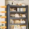 Armário de Armazenamento de Aço Prateleira de Armazenamento Doméstico Estante de Livros para Quarto Armário de Armazenamento Multi-Camadas de Piso para Varanda com Porta Armário de Armazenamento para Sala de Estar