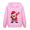 Moletom de Natal Estampa Papai Noel Homem Mulher Oversized YIb Hoodie Moletom de Rua Harajuku