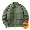 Marca Otoño/Invierno Chaqueta Corta de Solapa Abrigo Casual para Exteriores Tendencia para Hombre Suelta Fresca Ropa de Trabajo Top para Hombre