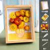 Kit de Materiais DIY para Porta-Retrato Vazado com Flores Preservadas e Secas, Moldura Decorativa para Atividades Criativas, Presente Feito à Mão, Centro de Mesa