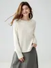 Suéter de punto de cachemira floral tridimensional, suave y elegante, estilo francés, para mujer, con escote de una línea, moderno, holgado y suave, ideal para usar en capas