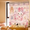 Cortina de Velcro Hello Kitty Perro Gui Hello Kitty Kulomi Perro Pacha Corazón de Niña Partición de Dormitorio