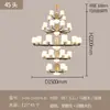 Nuevo Candelabro Completo de Cobre Chino para Sala de Estar Estética Dinastía Song Madera Maciza Retro Gran Comedor Vestíbulo Lámpara Nueva de Alta Gama 97H
