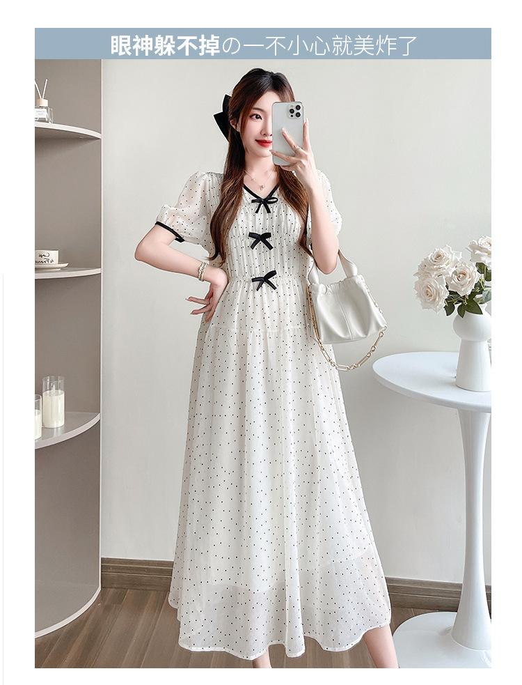 甜美短袖裙子时尚夏天薄款裙子时尚孕妇裙