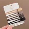 Pinza para el Cabello del Mismo Estilo de Zhao Lusi en Color Café, Pinza Lateral, Pinza para Flequillo, Pinza de Pato para la Frente, Pinza de Accesorio para el Cabello Moderna y Sencilla