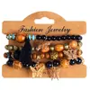 Aliexpress Joyería de Mano Nueva Europea y Americana Pulsera de Disco de Cuentas con Borla de Turquesa Personalizada de Moda para Mujer Juego de Cuatro Piezas