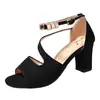 Moda de Verano Transfronteriza Europea y Americana Nuevos Estilos 2023 Al por Mayor Sandalias de Tacón Alto con Cuentas de Moda Sandalias Peep-Toe para Mujer Al por Mayor Tallas Grandes